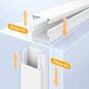 Delamu Cord Covers for Wires on Wall, 113.4in TV Cord Hider, Self-adhesive Cable Hider Cable Cover Raceway, Paintable Wire Hider Wire Covers for Cords, Hide Cords Wall Mounted Tv, W0.95H0.55in, White