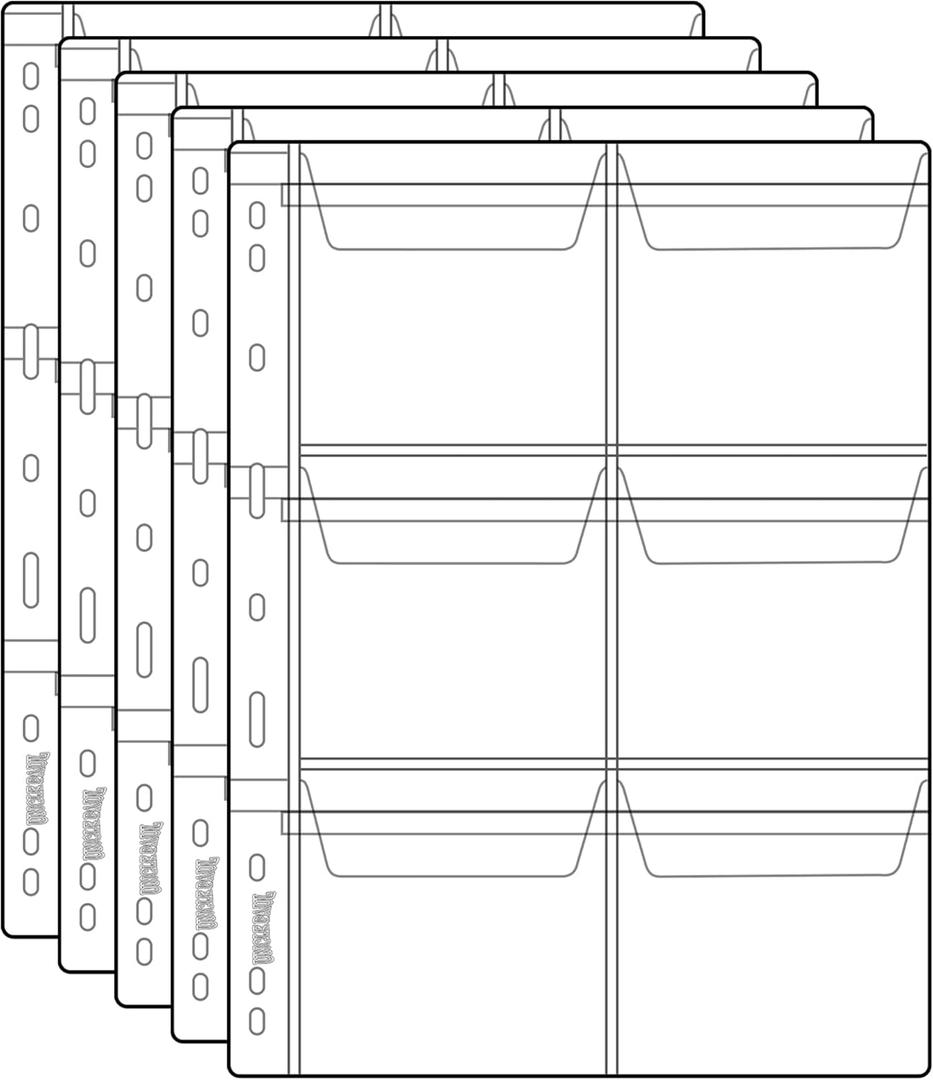 Uncle Paul 6-Pocket Coin Collecting Binder Pages