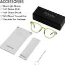 NIDOVIX Retro Round Blue Light Blocking Glasses for Men Women, Vintage Frame Non-prescription Computer Reading Eyeglasses (01 Light Green)