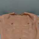 Realistic Fake Muscle Silicone Male Chest Half Body Suit with Lifelike Skin Texture, for Cosplay Halloween Props (Large, #3)