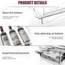 Wine Rack for Countertop, Fridge, Inside Cabinet, 3 Tier Plastic Tabletop Wine Bottle Holder, Water Bottle Organizer for Refrigerator, Pantry, Hold 9 Bottles