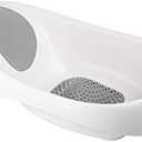 Boon Soak 3 Stage Baby Bathtub - Baby Bath Tub with Three Support Positions for Newborn to Toddlers - Color Changing Drain Plug for Ideal Bath Temperature - Gray - Ages 0 to 18 Months and Up