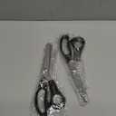 DaKuan 2 Models Pinking Shears for Crafting and Paper Cutting, Zig Zag Scissors for Fabric and Leather (5 mm Triangular and Rounded Teeth)