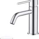 Chrome Bathroom Faucet Single Hole, Single Handle Water Faucet for Bathroom with Pop Up Drain Assembly and Water Faucet Supply Lines