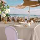 Horbaunal 6 Pack Taupe Satin Tablecloth 60 x 102 Inches Rectangle Satin Table Cover Bright Silk Table Cloth Smooth Table Decoration for Wedding Party Banquet
