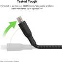 Belkin - BOOST↑CHARGE Braided USB-C 2.0, Fast Charging Cable 100W for iPhone, iPad, MacBook, Samsung, Nintendo Switch 2 & More - Black