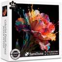 Puzzle for Adults 1024 Pieces,Colorful Paint Flower JigsawPuzzle, Challening Impossible Difficult Hard Fun 1024 Pieces Jigsaw Puzzles for Adults