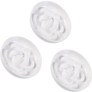 Melamine Slow Feeder Cat Bowls - Set of 3 Cat Food Dishes - Fun Maze Design for Slow Feeding - Dishwasher Safe - White  3