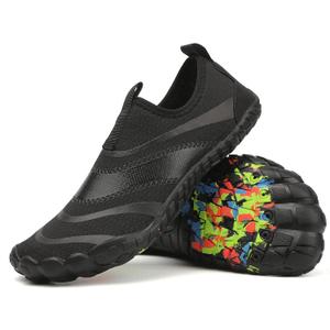 Water Shoes Womens Mens Quick-Dry Aqua Yoga Socks Barefoot Swim Pool Beach Shoes for Walking Hiking Diving Surf Ootdoor Water Sports, Black (9.5 Women/8.5 Men)