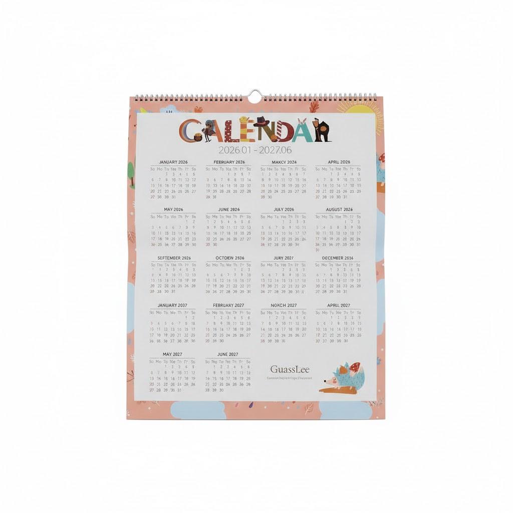 GuassLee 2026 Wall Calendar