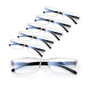 6 pack Executive Style Reading Glasses Men - Durable Readers with 99% Blue Light Blocking - Comfortable Fit with TR90 Frames