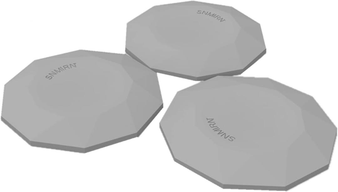 Door Stops Wall Protector 3" with Strong 3M Adhesive - Quiet and Shock Absorbent Silicone Wall Protectors from Door Knobs - Larger Door Bumper to Protect Every Wall Surface (Gray-3 pcs