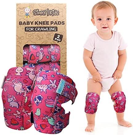 Simply Kids Toddler Knee Pads for Crawling Walking (2 Pairs) - Baby Knee Protector for Toddler, Infant, Girl, Boy, Crawler - Baby Knee Pads Simply Kids Toddler Knee Pads for Crawling Walking (2 Pairs) - Baby Knee Protector for Toddler, Infant, Girl, Boy, Crawler - Baby Knee Pads