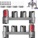 Premium Accessory Holders for Dyson Vacuum Cleaners - Wall Mount and Docking Station Organizer for Dyson V15 V7 V8 V10 V11 Model, with 10 Storage Adapters (2 Pack)