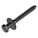 5/16 x 2-1/2 (50 Pack) Lag Screw Kit, 50 Screws and 50 Washers, Ceramic Black Ruspert Coating for Exterior Use, Meets ASTM A307 and ASME B18.2.1, Industrial/Commerical Grade by Makers Bolt
