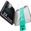 ESR 2 Pack Screen Protector for iPad Air 13 Inch M4/M3/M2 2026/2025/2024 (8th/7th/6th Gen), 9H Tempered Glass Film with UltraFit Tray, Apple Pencil Support, Scratch Resistant, HD Clarity, Bubble Free