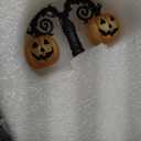 Department 56 Village Collection Accessories Halloween Hallows Eve Pumpkin Street Lamps Lit Figurine Set, 4.3 Inch, Multicolor