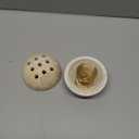 Handmade Travertine Stone Incense Resin Burner Holder Natural Stone Incense Burner with Brass Insert for Home Decor & Relaxation, (Light Beige)