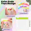 Sherr 35 Pcs Pill Pouch Bags Zippered Pill Pouch Set Reusable Translucent Medicine Organizer Self Sealing Medicine Organizer Travel Plastic Bags with Slide Lock for Storage(Bright,Bright Colors)