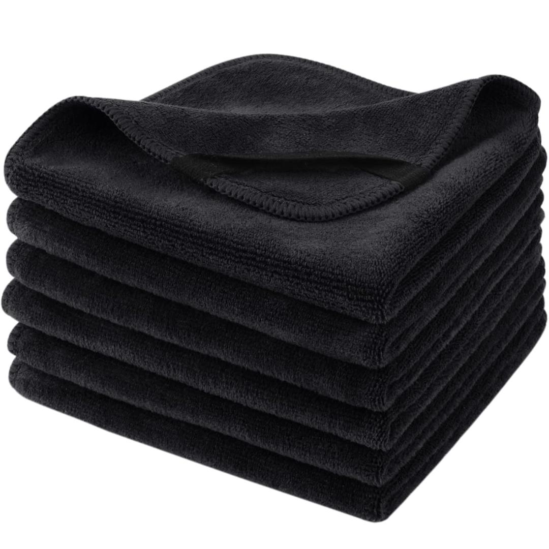 SINLAND Microfiber Facial Cloths Fast Drying Washcloth 12inch x 12inch Absorbent Face Wash Cloth Soft Makeup Remover Cloths