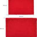 Bathroom Rugs Sets 2 Piece,Super Absorbent Soft,Thick,Machine Washable Chenille Bath Mat,Non Slip Toilet Floor Rug,Bath Mats for Bathroom,16x24 Plus 20x32 Shape,Red