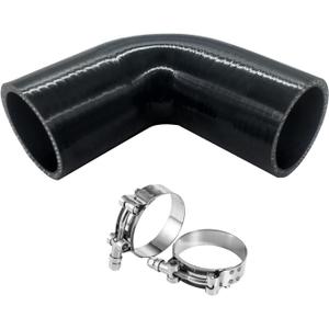 2.5" to 3" 90 Degree Elbow Coupler Silicone Hose 4-Ply Reinforced Turbo Intercooler Intake Piping with T-Bolt Clamps 5MM Thickness