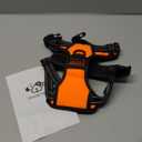 PHOEPET No Pull Dog Harnesses for Small Dogs Reflective Adjustable Front Clip Vest with Handle 2 Metal Rings 3 Buckles [Easy to Put on & Take Off] (S, Orange)