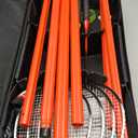 Zume Games Portable Badminton Set with Freestanding Base - Sets Up on Any Surface in Seconds - No Tools or Stakes Required (Red/Black/Green)