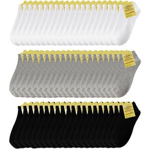 60 Pairs Disposable Socks with Individual Packaging, Bulk Athletic Socks for Homeless Gym Travel Guests, Men & Women (One Size)