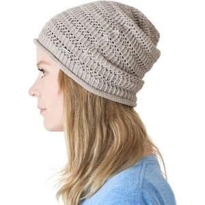 CHARM Linen Summer Beanie for Men - Womens Sweat Wicking Knit Japanese Hat Hipster Cap (One Size, Beige)