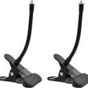 Holicfun Clip Mount for Ring, Blink, Eufy, Google Nest, Wyze, and Arlo Indoor Outdoor Cameras, 15cm Gooseneck Arm, Flexible Adjustment, Strong Clamp, Black, 2-Pack, Short Arm (2-Pack)