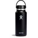 Hydro Flask Water Bottle - Insulated Stainless Steel - Wide Mouth Flex Lid, Non Spill, Leakproof and Refillable in 32 Oz Black