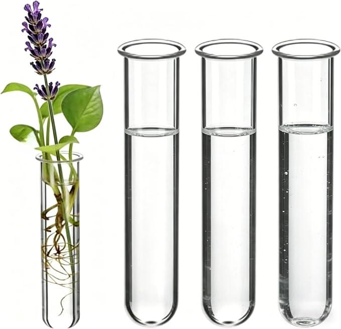 4Pcs Plant Propagation Tubes, 5.9in Clear Glass Test Tube Vases
Transparent tubes let you watch roots develop while displaying cuttings, flowers, and hydroponic plants indoors