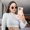 OOK Magnetic Case for iPhone 17 Pro 6.3 Inch [Wireless Charging Compatible] Soft TPU Solid Phone Cover Anti-Scratch Shockproof Protection Slim Case for Women Men - Pink