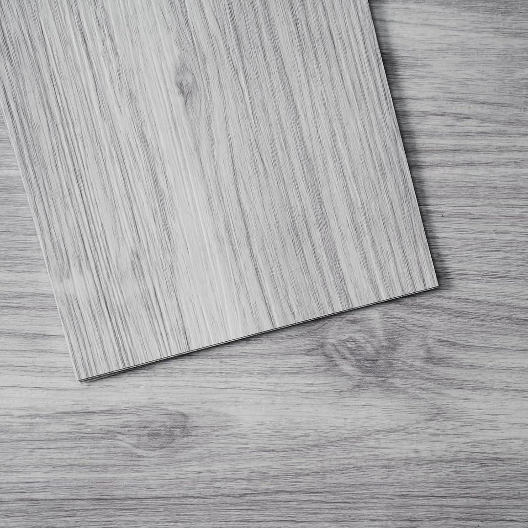 VEVOR 29 Sq.Ft Peel and Stick Floor, 36" x 6" Self Adhesive Vinyl Flooring 20 Tiles 0.62 mm Thick Light Gray Wood Grain DIY Flooring for Bedroom, Living Room, Bathroom