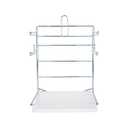 SSWBasics Plastic Grocery Bag Holder - Durable Chrome Stand for Easy Storage - Fits 11½”W x 6”D x 21”H Bags - Compact Unit, 12" W x 12" L x 16" H