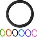 30% Thicker Universal Stretchy Silicone Steering Wheel Cover for 14 15 16 Wheels - Anti-Slip Grip & Enhanced Control for Men & Women, All Weather Protection (Black)