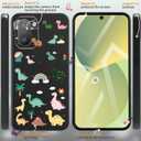 for OnePlus 15R Case 5G Phone Minimalist Slim TPU Flexible Protective Cover Ultra-Thin Silicone Black Cute Cartoon Protective Case (Dinosaur World)