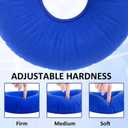 3 Pack Inflatable Donut Pillow, Portable Hemorrhoid Pillow, Butt Pillows for Sitting Tailbone, Seat Donut Cushions for Pressure Relief for Home, Office or Car (Rose red, Light Blue, Gray)