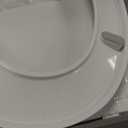 Elongated Toilet Seat, 18.5 Soft/Slow Close Oval (Oblong) Toilet Seat for Elongated Toilets, No-Slam Quiet-Close Lid, Easy-to-Install & Clean, Durable Never-Loosen White Plastic Seat