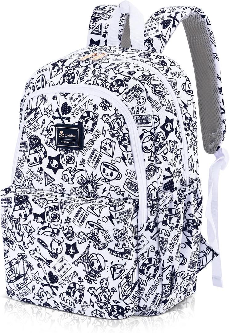 Tokidoki Official Licensed Travel Backpack for Women Shoulder Bag Unicorno Casual Daypack for Work Weekender Business Hiking (black)