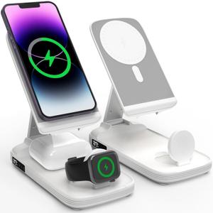 3 in 1 Wireless Charging Station (White01)