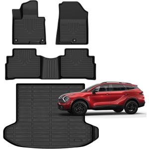 Accessories for Kia Sportage Floor Mats 2023 2024 2025 (Gas Only) Car Mats for Kia Sportage All Weather Floor Mats Cargo Liner LX| EX| X-Line| SX| SX Prestige| X-Pro| X-Pro Prestige
