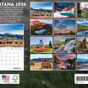 Montana Calendar 2026 Wall 12 Month Monthly MT Scenic Souvenirs Themed Gifts | American Made In The USA