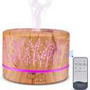 500ml Essential Oil Diffuser, Premium Aromatherapy Diffuser Humidifier with Timer and Auto-Off Safety Switch, 7 Colors Lights, Ultrasonic Cool Mist Diffuser for Home Office Room (Yellow)