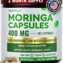 2 x Moringa Capsules with Vitamin C, Zinc & L-Lysine – Immune Support, Vegan (EXP 12/01/27)