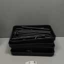 Plastic Rolling Utility Cart with Handle,Utility Storage Cart for Office, Living Room, Kitchen,Movable Storage Organizer Shelves,Black, 4 Tier