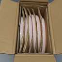 AmorArc Ceramic Appetizer Plates Set of 6, 8.25 Inch Handmade Stoneware Plates set for Dessert, Salad, Appetizer, Dinner, Microwave & Dishwasher Safe, Scratch Resistant-Cloud Pink