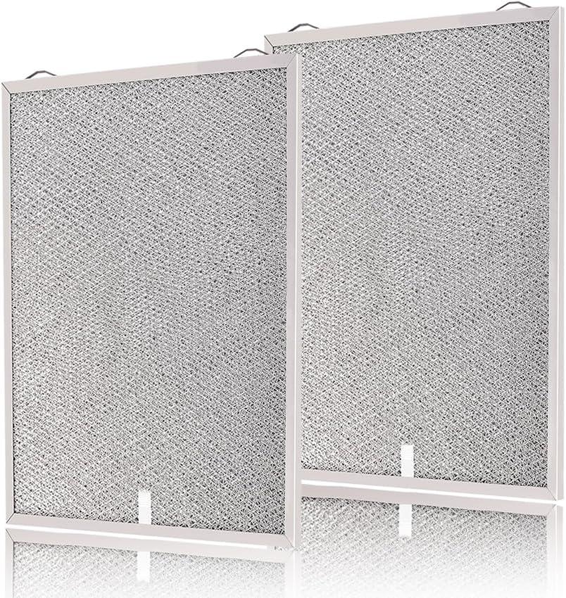 S99010430-002 Compatible with BR Range Hood Filter 13-7/8'' x 15-3/4" 4512880 Replacement Nu-tone Range Hood Filter 2 Pack HPF30 Grease Filter Upgrade 5-Layer Nutone Kitchen Exhaust Fan Filter Screen