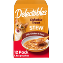 Hartz Delectables Stew Lickable Wet Cat Treats for Adult & Senior Cats, Chicken & Tuna, 1.4 Ounce (Pack of 12)